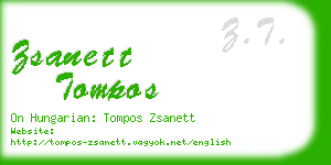 zsanett tompos business card